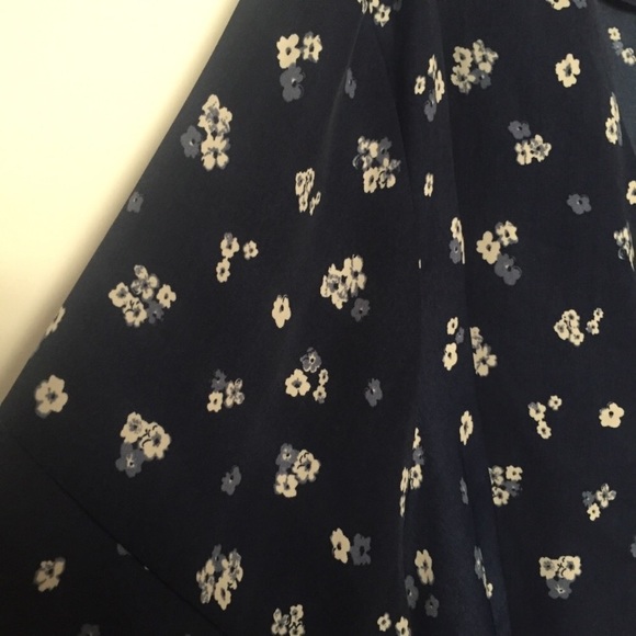 Lane Bryant Navy Blue Floral Blouse - Picture 5 of 5